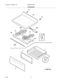 07 - Top / Drawer parts for Frigidaire Range GNEM30NWNWB / from AppliancePartsPros.com
