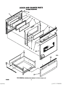 04 - Door And Drawer parts for Whirlpool Range RF395PXWN0 / from AppliancePartsPros.com