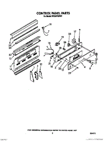03 - Control Panel parts for Whirlpool Range RF395PXWN1 / from AppliancePartsPros.com
