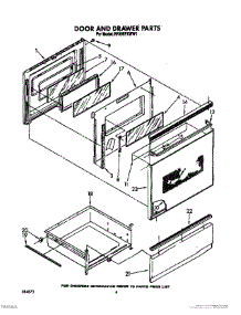 04 - Door And Drawer parts for Whirlpool Range RF395PXWN1 / from AppliancePartsPros.com