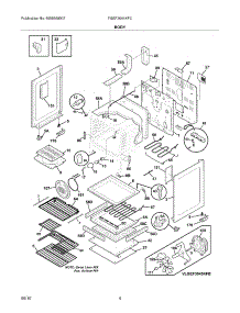 05 - Body parts for Frigidaire Range FGEF3044KFC / from AppliancePartsPros.com