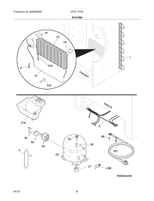 07 - System parts for Frigidaire Freezer CFUF14PW1 / from AppliancePartsPros.com
