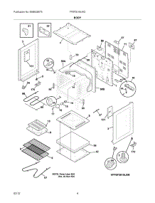 05 - Body parts for Frigidaire Range FFEF3015LMG / from AppliancePartsPros.com