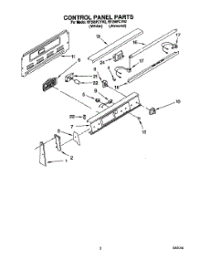 02 - Control Panel parts for Whirlpool Range RF396PCYN2 / from AppliancePartsPros.com