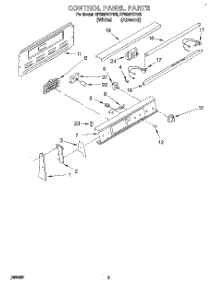 02 - Control Panel parts for Whirlpool Range RF396PCYN3 / from AppliancePartsPros.com