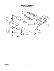 04 - Manifold parts for Whirlpool Range SF395PEWN2 / from AppliancePartsPros.com