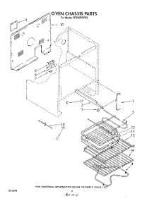 05 - Oven Chassis , Lit / Optional parts for Whirlpool Range RF396PXVN3 / from AppliancePartsPros.com