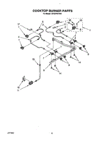 07 - Cooktop Burner parts for Whirlpool Range SF397PEYN0 / from AppliancePartsPros.com