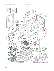 05 - Body parts for Frigidaire Range FGEF3057KFE / from AppliancePartsPros.com