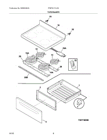 07 - Top / Drawer parts for Frigidaire Range FFEF3017LWA / from AppliancePartsPros.com
