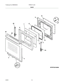 09 - Door parts for Frigidaire Range FFEF3017LWA / from AppliancePartsPros.com