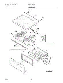 07 - Top / Drawer parts for Frigidaire Range FFEF3017ZWD / from AppliancePartsPros.com