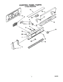 03 - Control Panel parts for Whirlpool Range RF396PXYB0 / from AppliancePartsPros.com