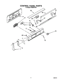 03 - Control Panel parts for Whirlpool Range RF396PXYQ1 / from AppliancePartsPros.com