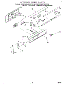 02 - Control Panel parts for Whirlpool Range RF396PXYQ3 / from AppliancePartsPros.com