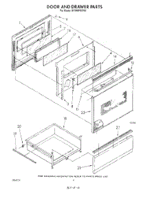 05 - Door And Drawer parts for Whirlpool Range RF398PXWN1 / from AppliancePartsPros.com
