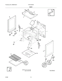 07 - Body parts for Frigidaire Range FGF303CWH / from AppliancePartsPros.com
