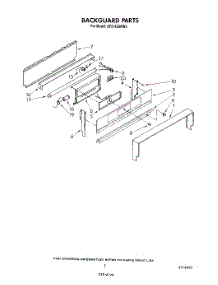 05 - Backguard parts for Whirlpool Range SF5140SRN3 / from AppliancePartsPros.com