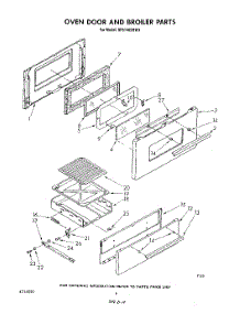 06 - Oven Door And Broiler parts for Whirlpool Range SF5140SRN3 / from AppliancePartsPros.com