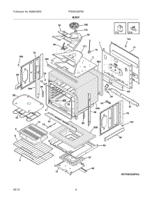 05 - Body parts for Frigidaire Oven FFEW3025PSA / from AppliancePartsPros.com