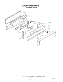 05 - Backguard parts for Whirlpool Range SF514EERN3 / from AppliancePartsPros.com