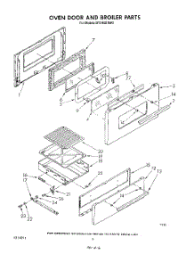 06 - Oven Door And Broiler parts for Whirlpool Range SF514EERN3 / from AppliancePartsPros.com