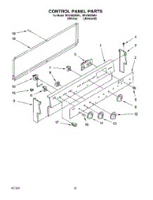 05 - Control Panel, Lit / Optional parts for Whirlpool Range RF4700XWN1 / from AppliancePartsPros.com