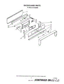 05 - Backguard parts for Whirlpool Range SF514ESRN0 / from AppliancePartsPros.com