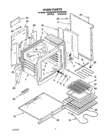 02 - Oven parts for Whirlpool Range RF4700XWN3 / from AppliancePartsPros.com