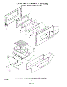 06 - Oven Door And Broiler parts for Whirlpool Range SF514ESRN2 / from AppliancePartsPros.com