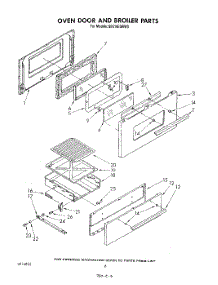 06 - Oven Door And Broiler parts for Whirlpool Range SF514ESRN3 / from AppliancePartsPros.com