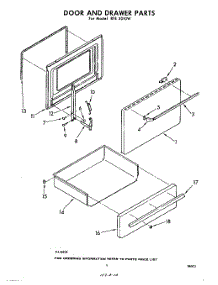 05 - Door And Drawer parts for Whirlpool RFE3010W / from AppliancePartsPros.com