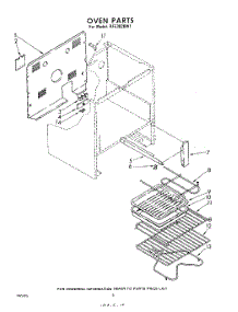 06 - Section parts for Whirlpool RFE3020W1 / from AppliancePartsPros.com