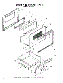 02 - Door And Drawer parts for Whirlpool RFE313PP / from AppliancePartsPros.com