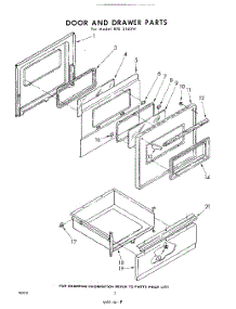 02 - Door And Drawer parts for Whirlpool RFE3160W / from AppliancePartsPros.com