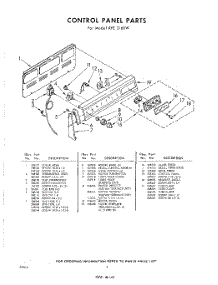 04 - Control Panel parts for Whirlpool RFE3160W / from AppliancePartsPros.com
