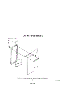 03 - Cabinet Door parts for Whirlpool Range SF5340ERN6 / from AppliancePartsPros.com