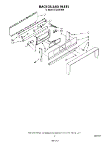 05 - Backguard parts for Whirlpool Range SF5340ERN6 / from AppliancePartsPros.com