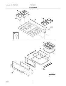 09 - Top / Drawer parts for Frigidaire Range FGF328GMH / from AppliancePartsPros.com