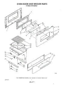 06 - Oven Door And Broiler parts for Whirlpool Range SF5340ERN7 / from AppliancePartsPros.com