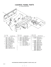 04 - Control Panel parts for Whirlpool RFE3300W / from AppliancePartsPros.com