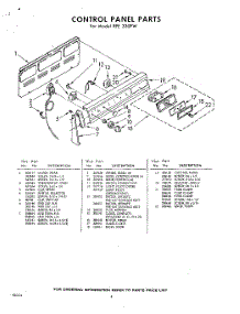 04 - Control Panel parts for Whirlpool RFE330PW / from AppliancePartsPros.com