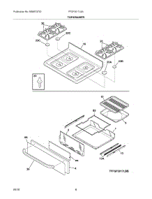 09 - Top / Drawer parts for Frigidaire Range FFGF3017LSA / from AppliancePartsPros.com
