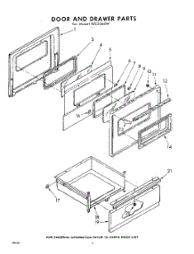 02 - Door And Drawer parts for Whirlpool RFE3360W / from AppliancePartsPros.com