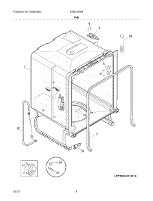 07 - Tub parts for Frigidaire Dishwasher KABD2405MS1B / from AppliancePartsPros.com