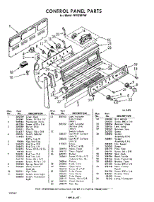 04 - Control Panel parts for Whirlpool RFE350PW / from AppliancePartsPros.com