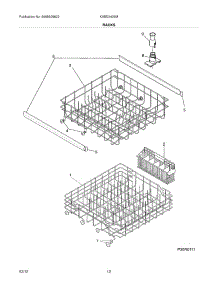 13 - Racks parts for Frigidaire Dishwasher KABD2405MW1B / from AppliancePartsPros.com