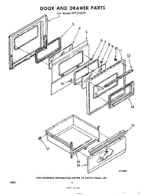06 - Door And Drawer parts for Whirlpool RFE3550W / from AppliancePartsPros.com