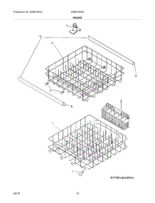 13 - Racks parts for Frigidaire Dishwasher KABD2406NW0A / from AppliancePartsPros.com