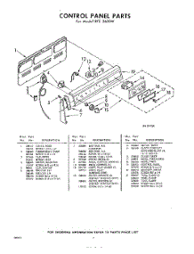 04 - Control Panel parts for Whirlpool RFE3600W / from AppliancePartsPros.com